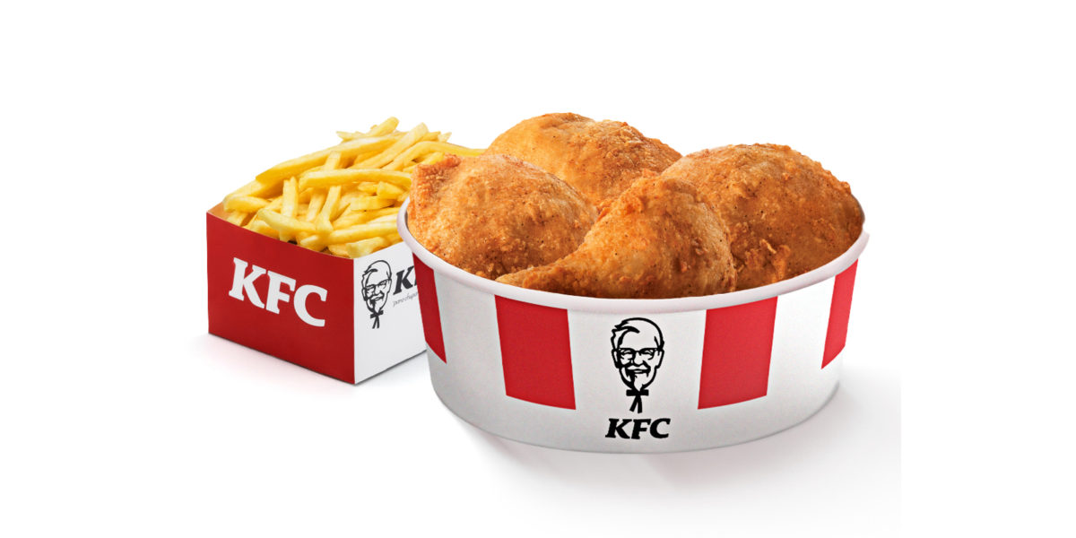 KFC - 4 Piezas de pollo + 1 Papa familiar S/29.90