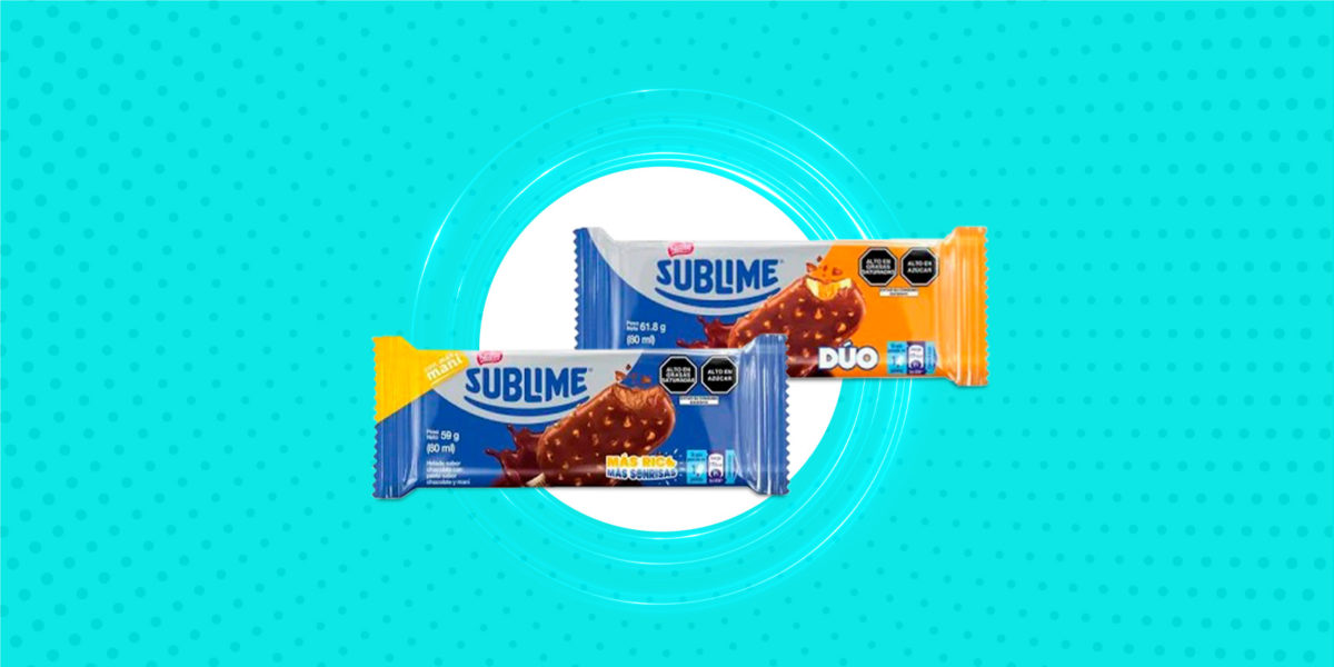 Oxxo - Helados Sublime Paleta 2 x 1 S/ 5.00