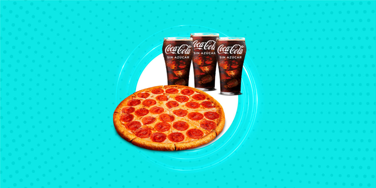 Papa John's - 1 Pizza grande (Americana o Pepperoni) + 3 gaseosas de 300 ml S/ 12.90