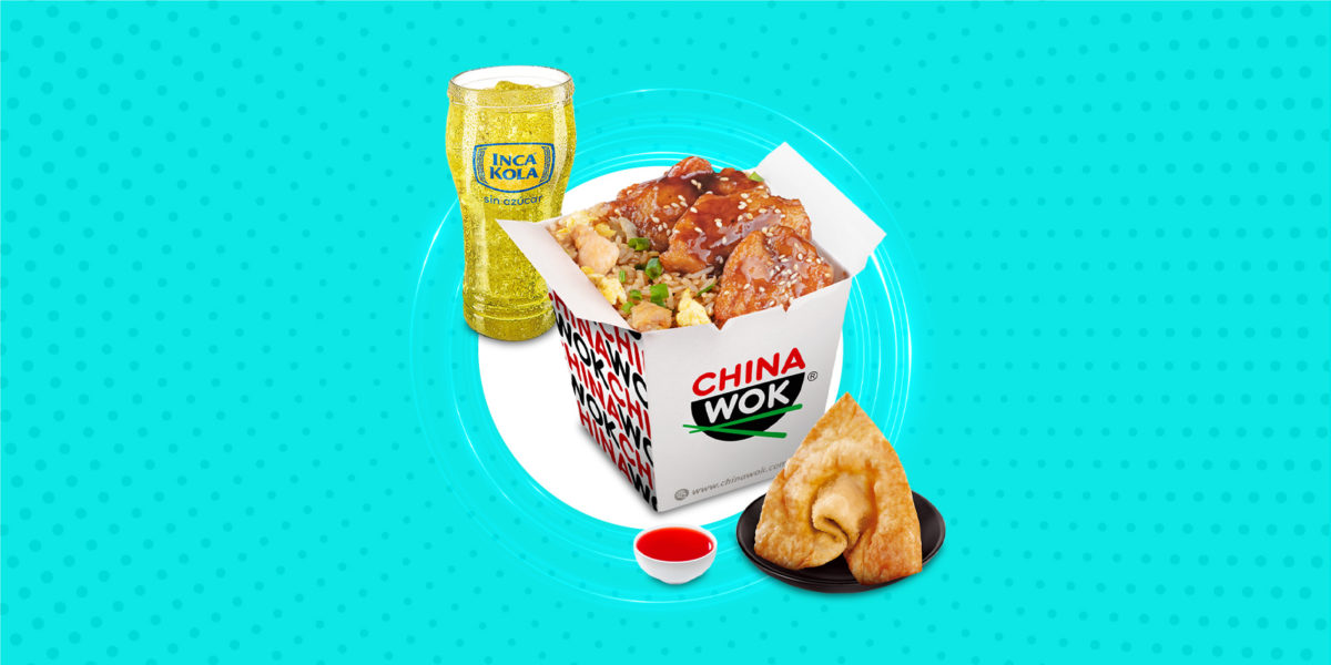 Chinawok - 1 encajate + 1 gaseosa jr + 1 wantán S/10.90