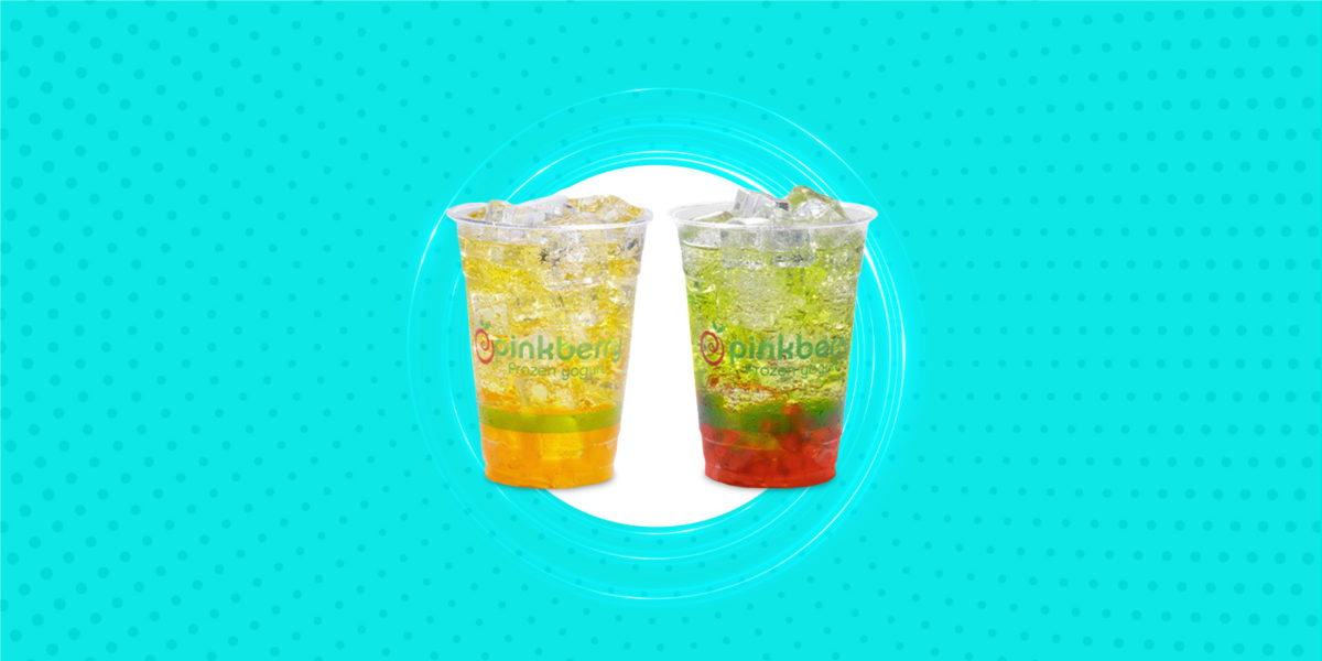 Pinkberry - 1 Popping soda (mango, manzana verde o lychee) S/12.50