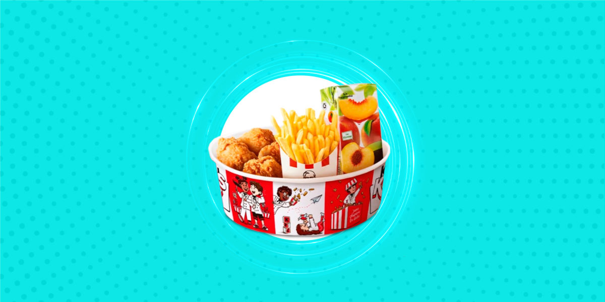 KFC - 4 nuggets + 1 papa + 1 Frugos S/ 10.90